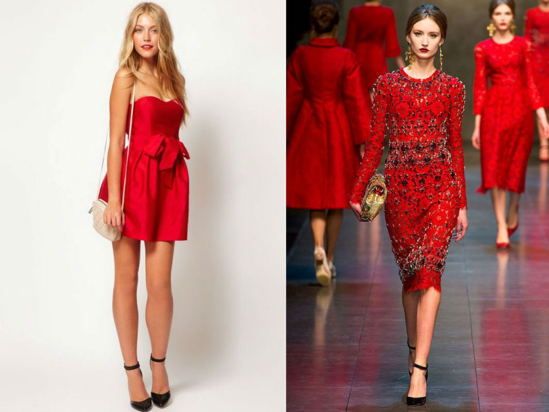 Комбинация Красное Платье