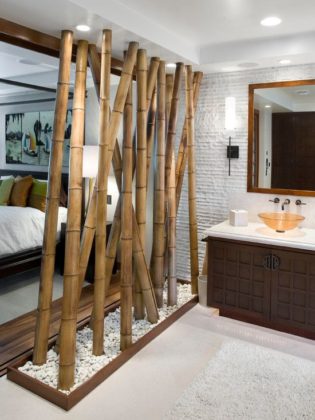 Стеллаж бамбук в ванную