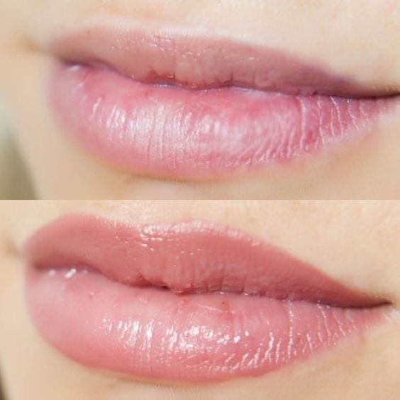 Перманентный макияж губы и брови до и после
