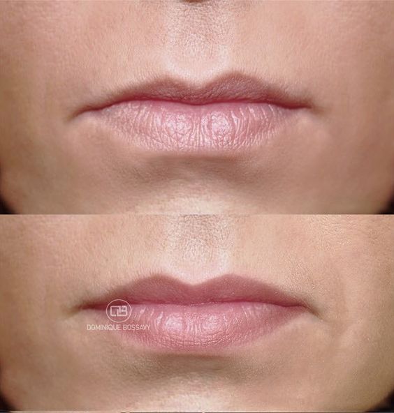 Перманентный макияж губы и брови до и после