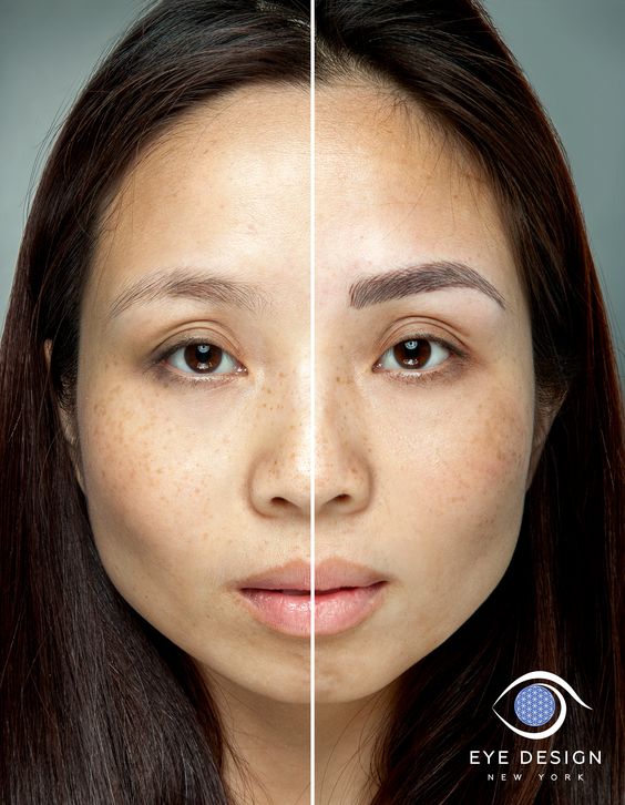 Пермаментный макияж до и после