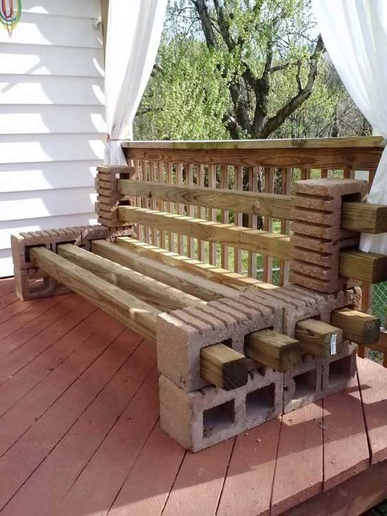 Скамейки из дерева для дачи
