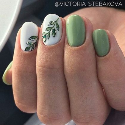 Красивый двухцветный маникюр: 100 вариантов сочетания на фото