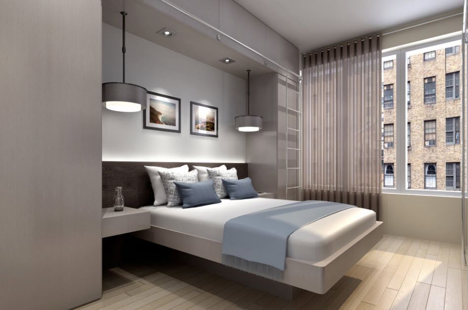 Дизайн спальни серого цвета в современном стиле