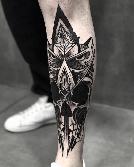 Оригинальный и яркий геометрический стиль в татуировках