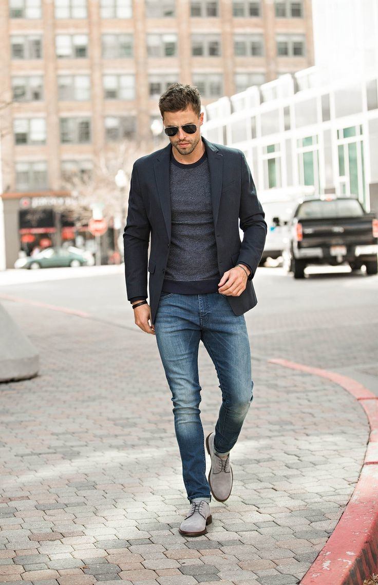 джинсы и пиджак мужской стиль фото