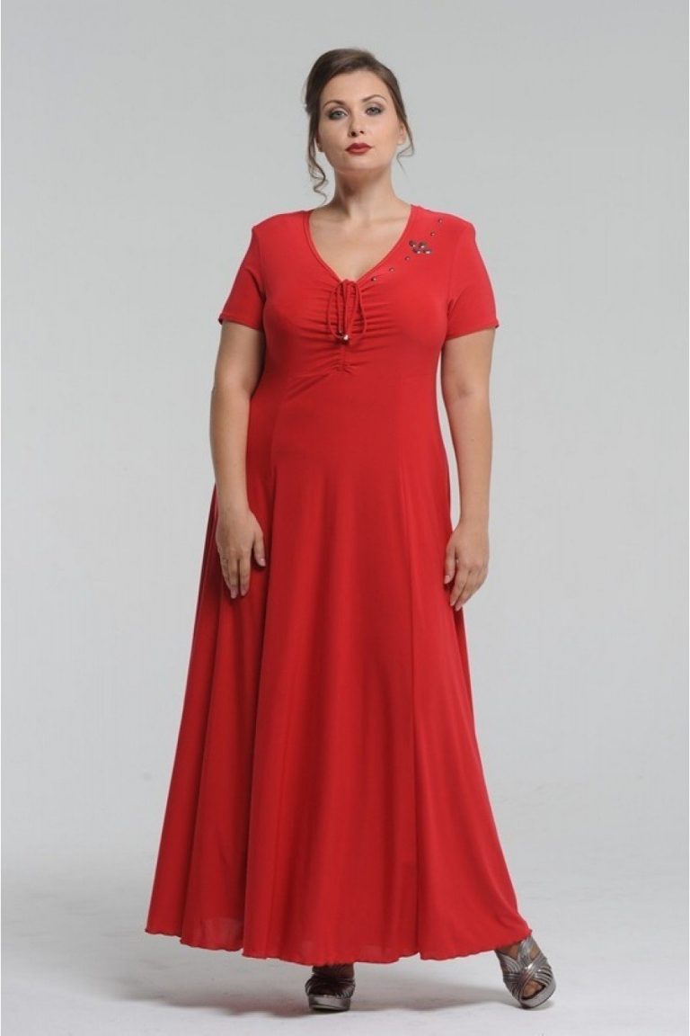 Красивые красные платья для полных женщин