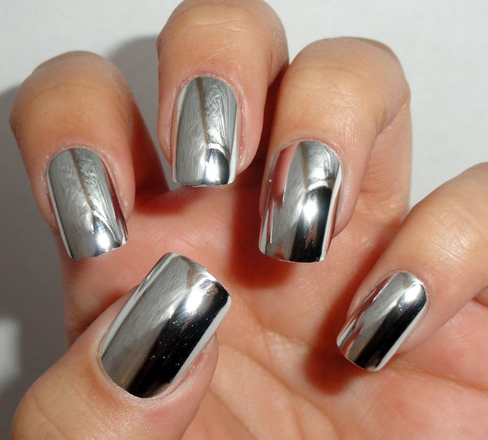 Ногти серебряные металлик
