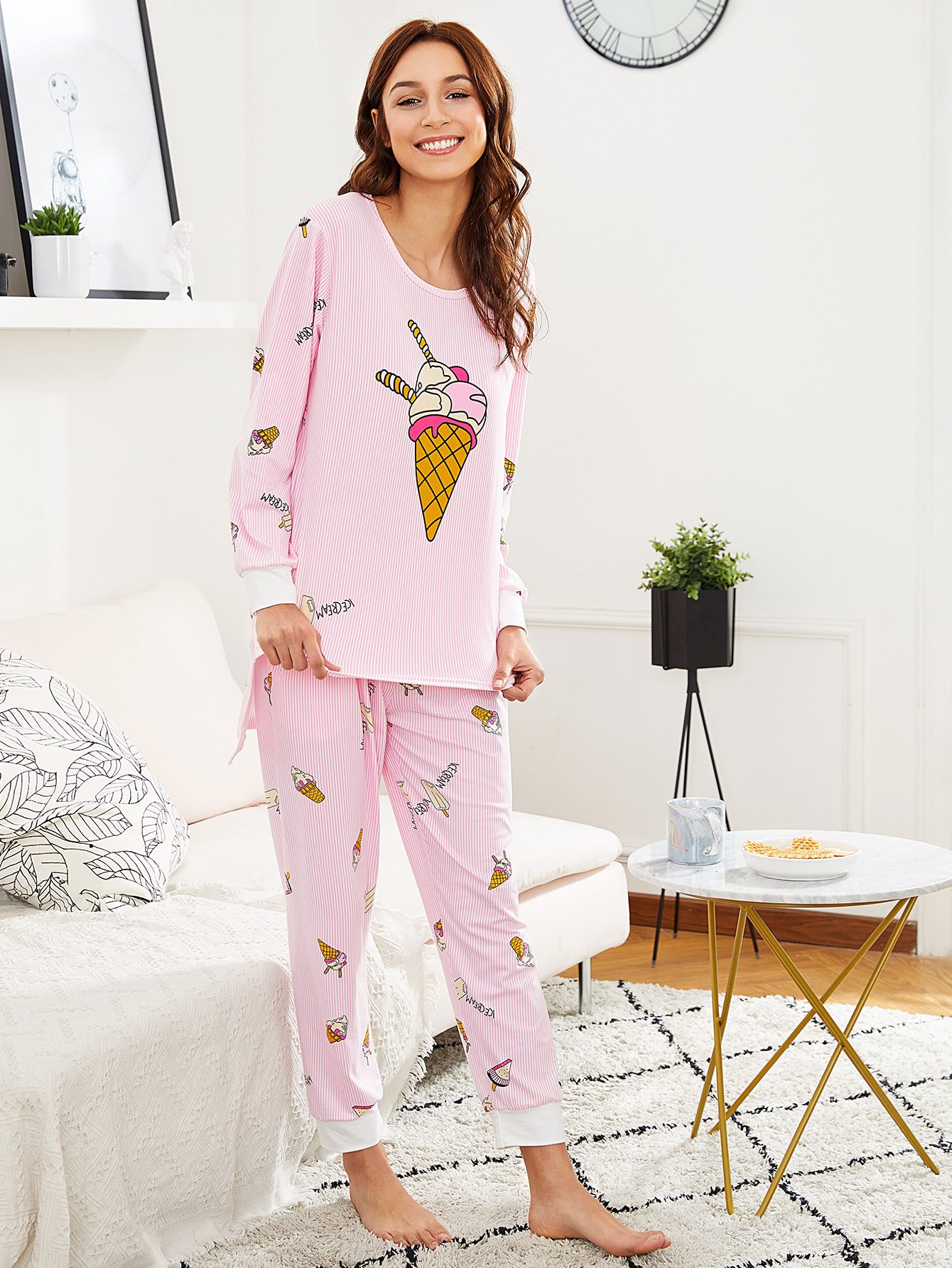 Pajamas as homewear.