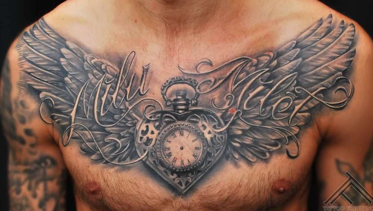 необычная тату на груди