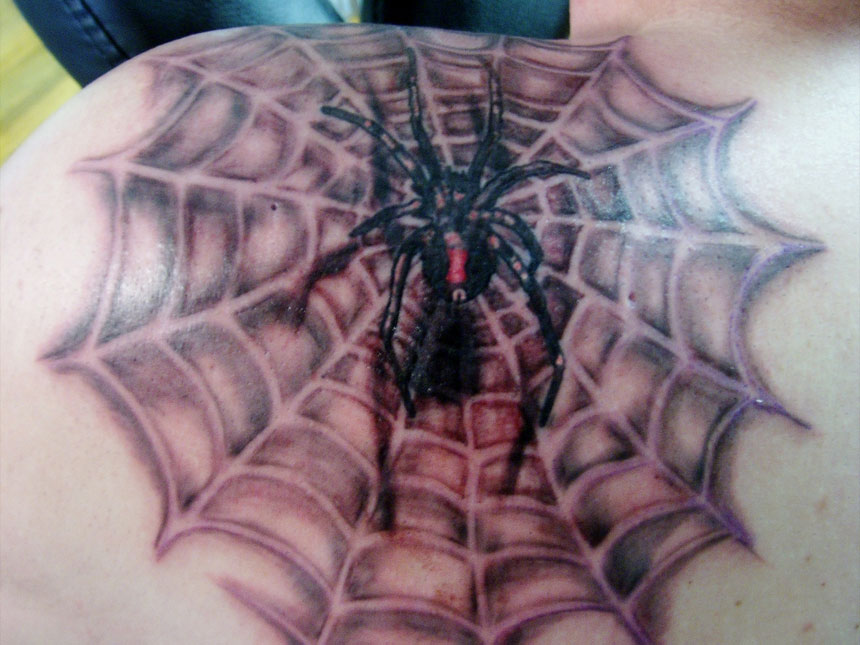 татуировка с пауком