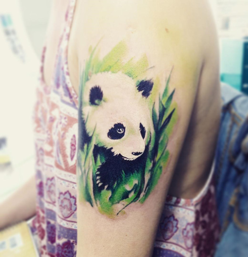 Татуировки Панда для девушек