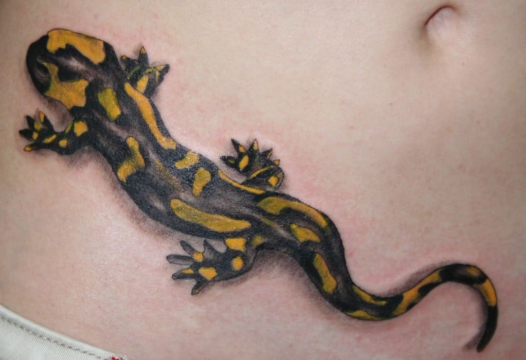 Татуировка саламандра Огненная
