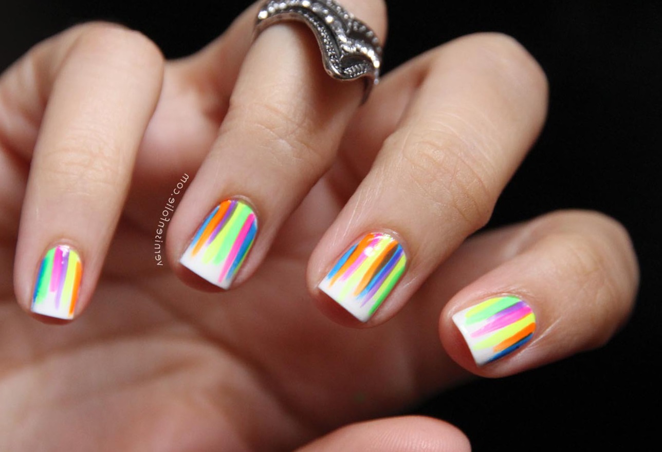 Райдужний манікюр: яскраві фарби кольорового дизайну нігтів