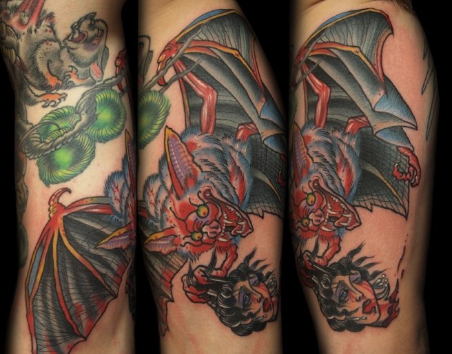 Впечатляющие эскизы татуировки “Летучая мышь”: значение для мужчин и девушек