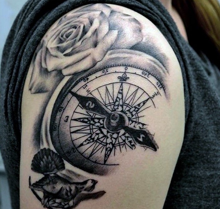 Роза ветров татуировка фото