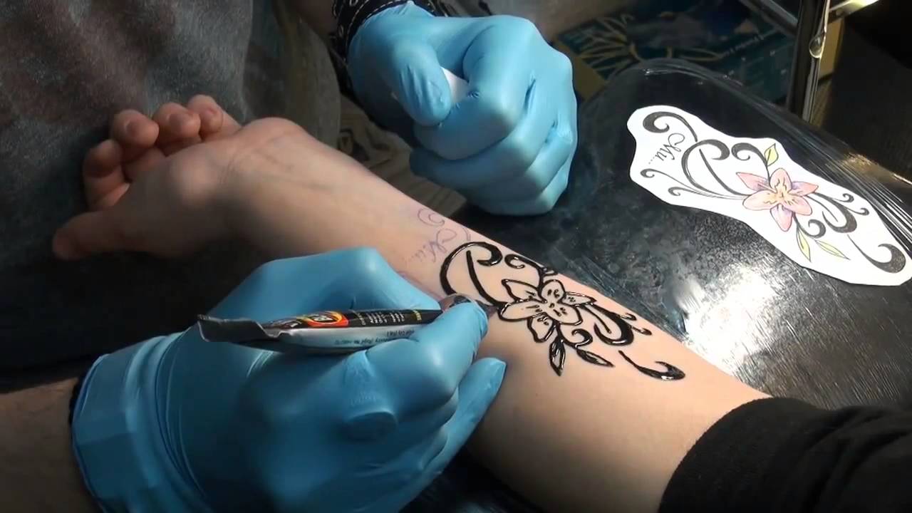 Как сделать временную татуировку?