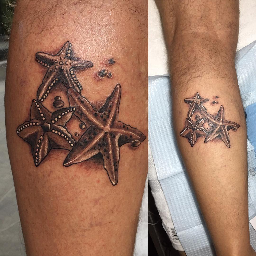 Морская звезда тату эскиз