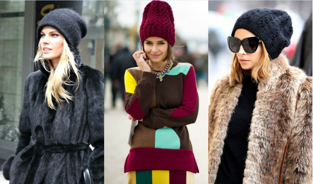 Какие шапки в моде осень зима  женские образы