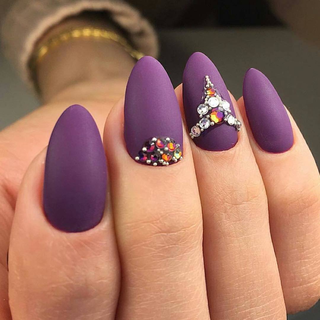 Ногти Фиолетовые Красивые Дизайны