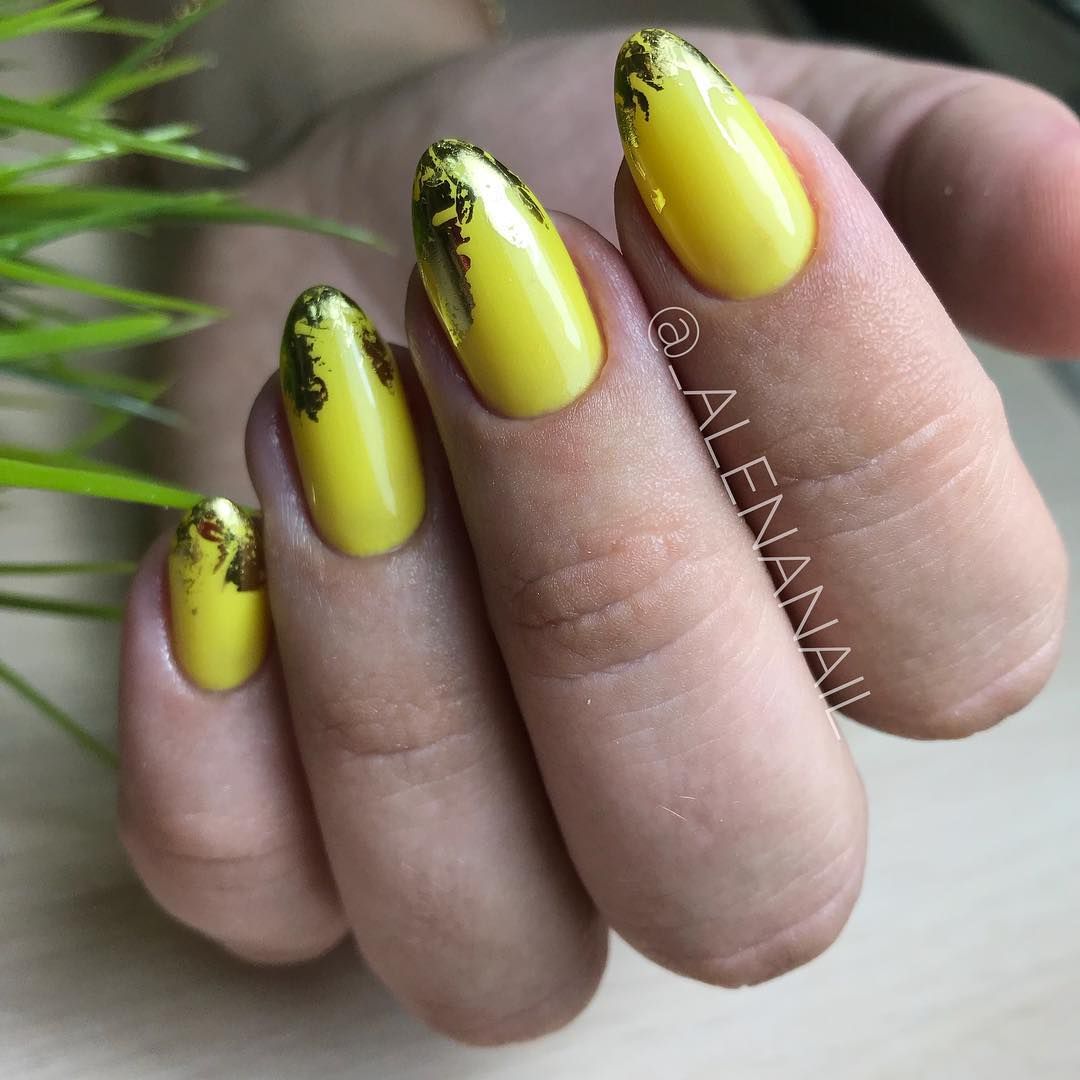 Зелено Желтые Ногти Дизайн Фото