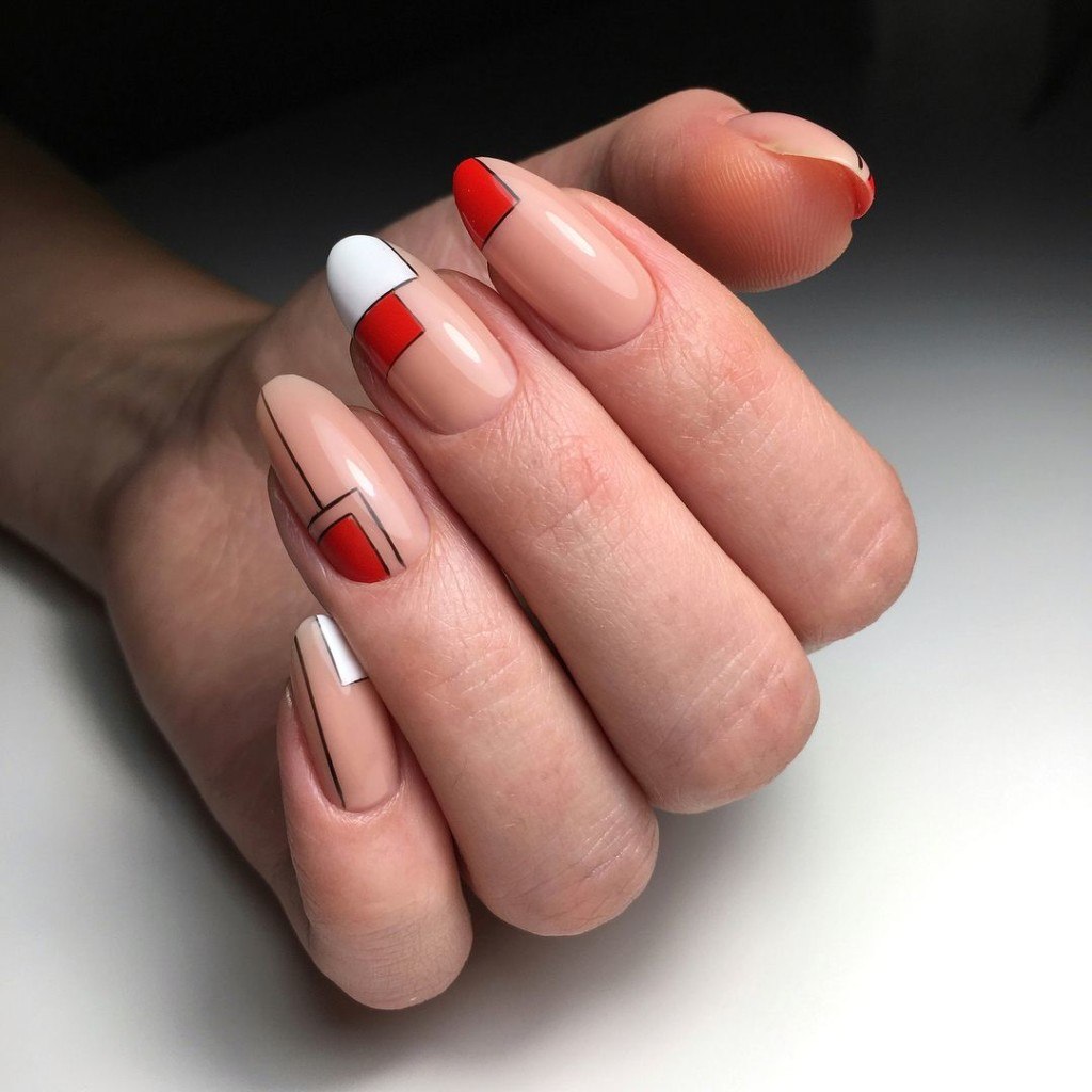 Красный маникюр на длинные ногти 2020 – множество идей роскошного дизайна
