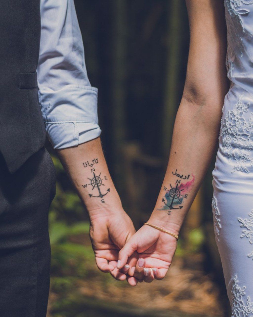 44 парные татуировки для влюбленных: идеи тату для двоих