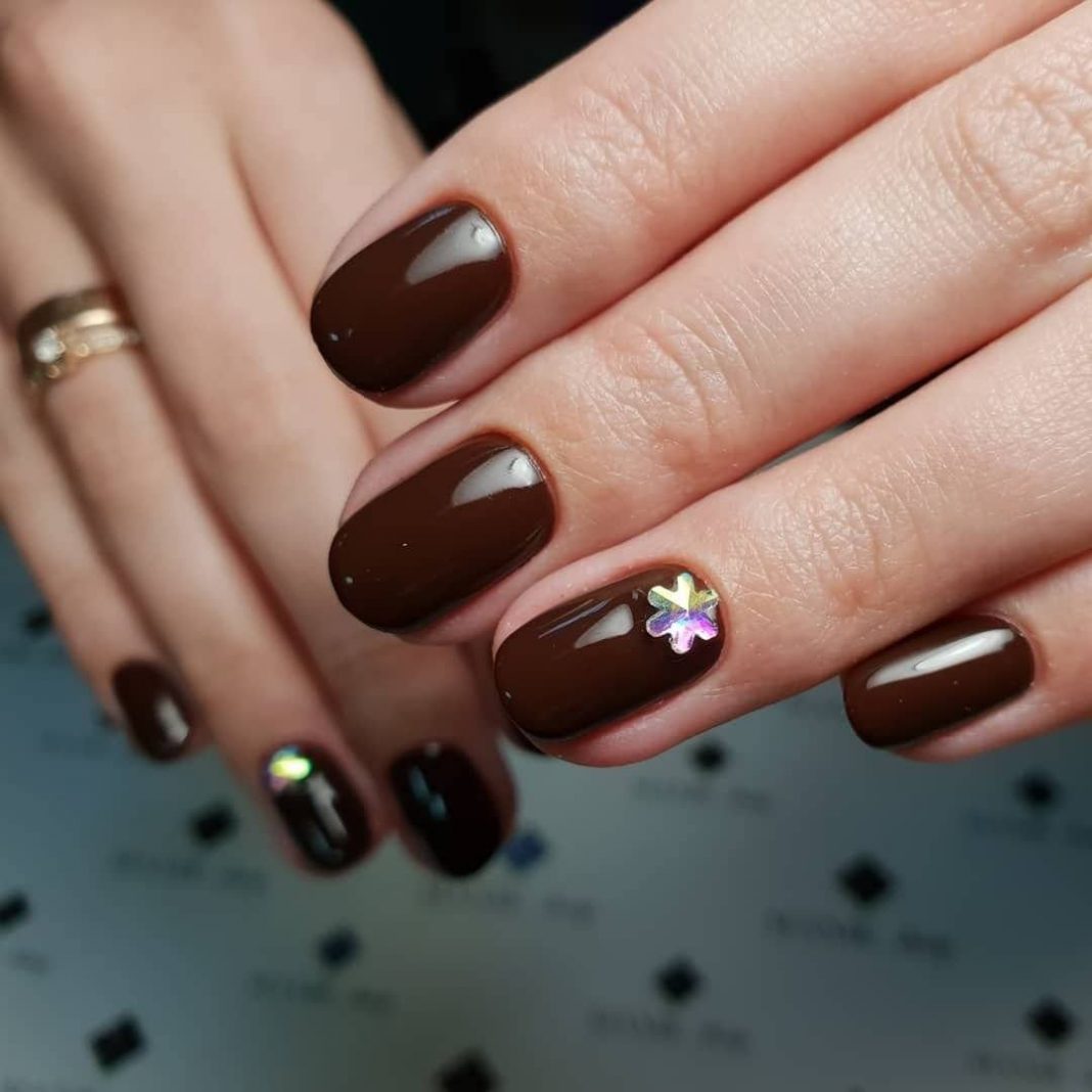 Фото ногтей с коричневым цветом дизайн