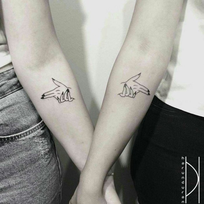 Оригинальные татуировки для лучших подруг