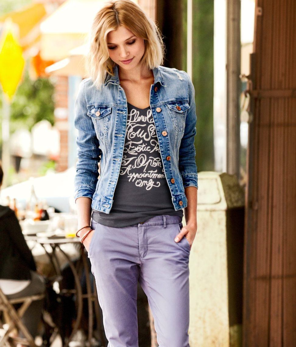 Модные девочки в джинсах