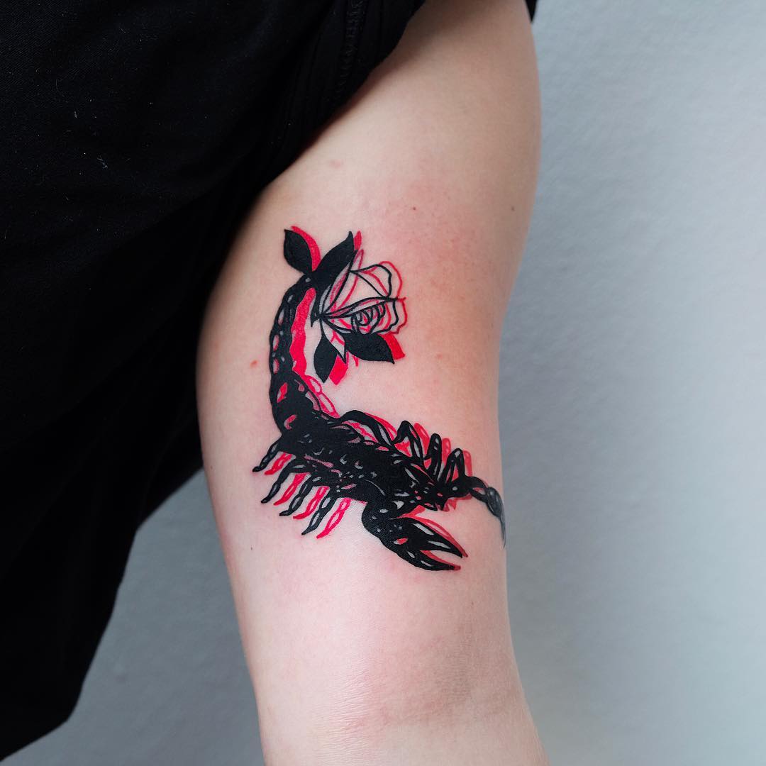 Милый Скорпион тату