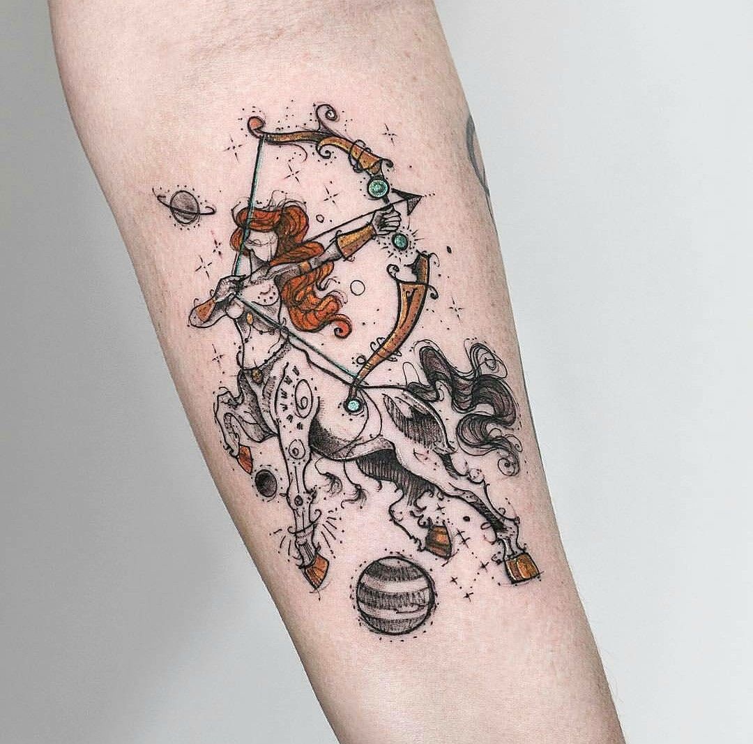 Татуировка знак стрелец: символика и идеи для татуировки - steklorez69.ru